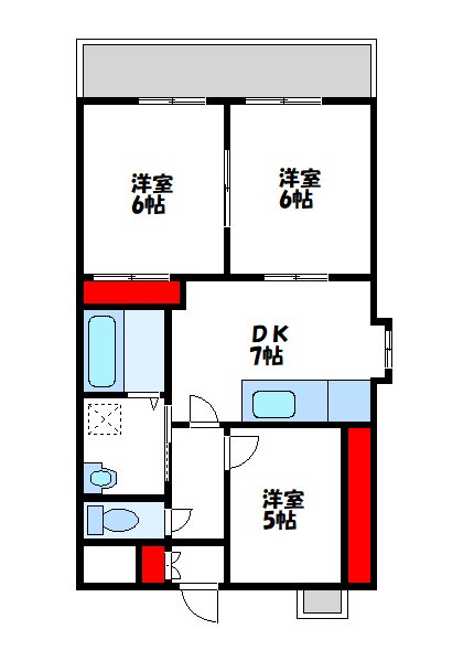 ディライト赤間駅前 間取り