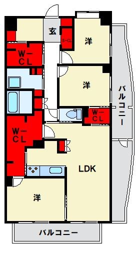 オークピア筑紫丘 間取り図