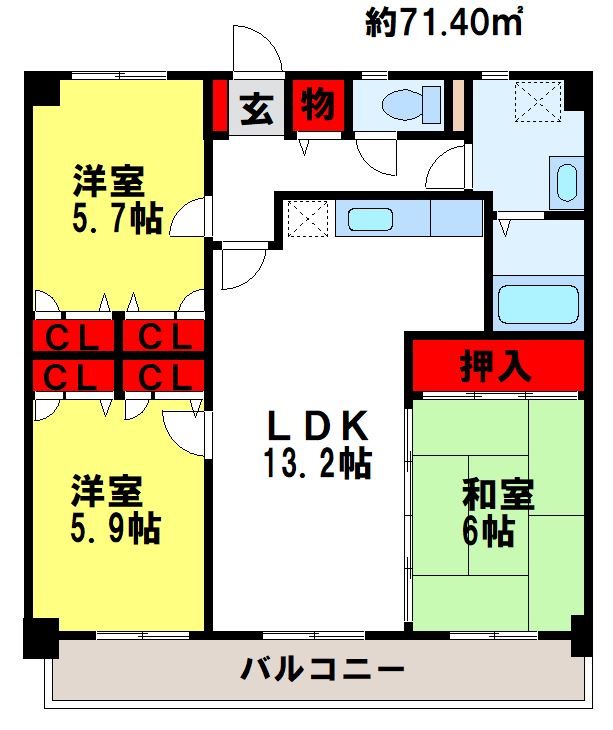 カサグランデ筑紫 間取り