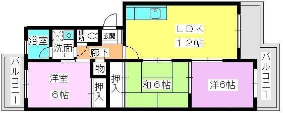 レジデンス唐原 間取り図