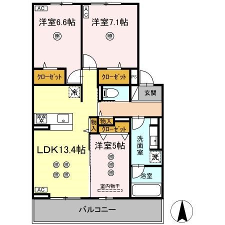 TORISIA　T　North   間取り