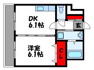 ゲレンデ天神 間取り図