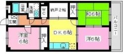 サンヒルズ千早 間取り図
