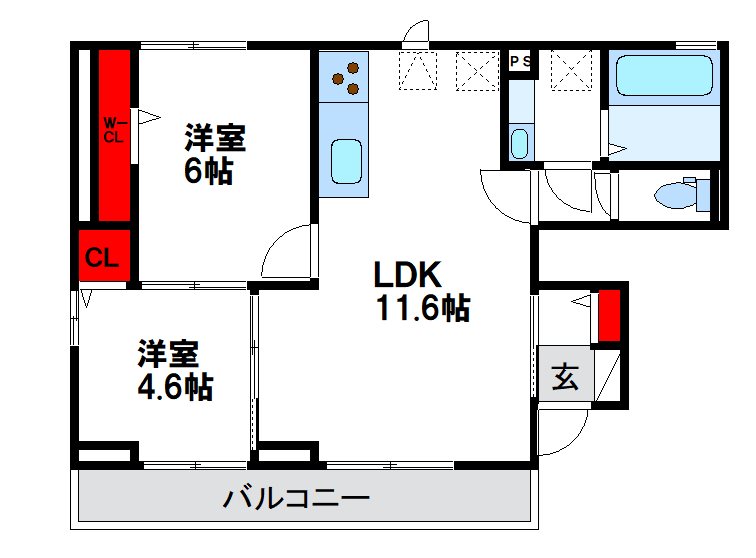 TORISIA花見が丘 101号室 間取り