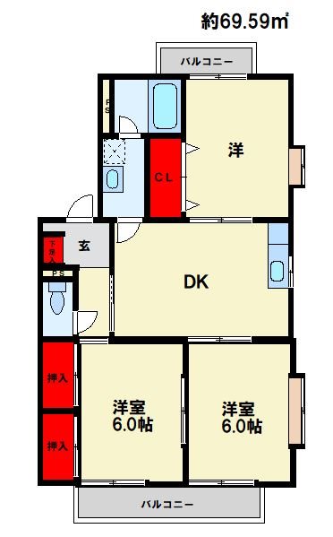 プラムハイツ 間取り図