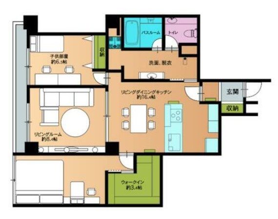 ライオンズマンション平和第2 間取り図