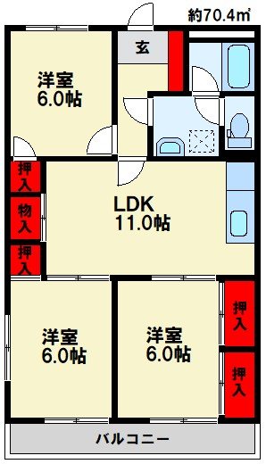 コーポ宮内 間取り図