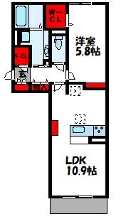 アンウーダ新宮 103号室 間取り