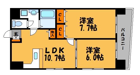 ソレアード薬院 間取り図