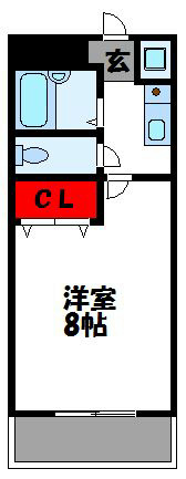 アプロード新宮 405号室 間取り
