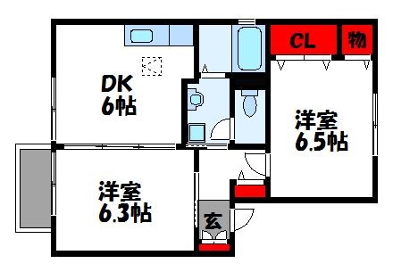 フルールS　Ａ棟 101号室 間取り