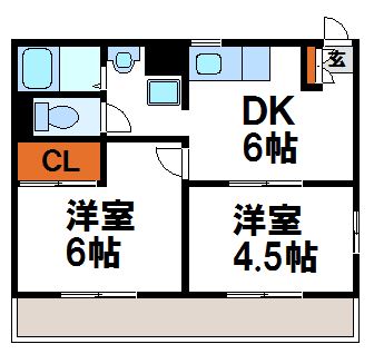 シーサイドヴィラ津屋崎Ⅱ 105号室 間取り