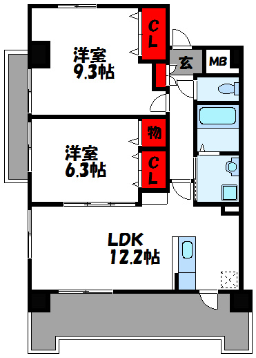 ヒルズ天神 間取り図