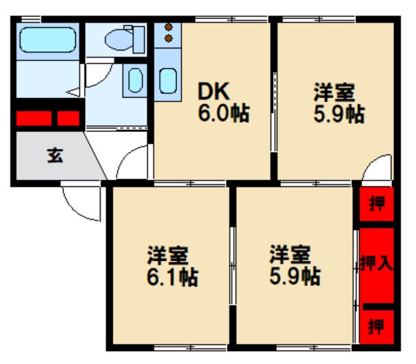 ディアス大保 間取り図