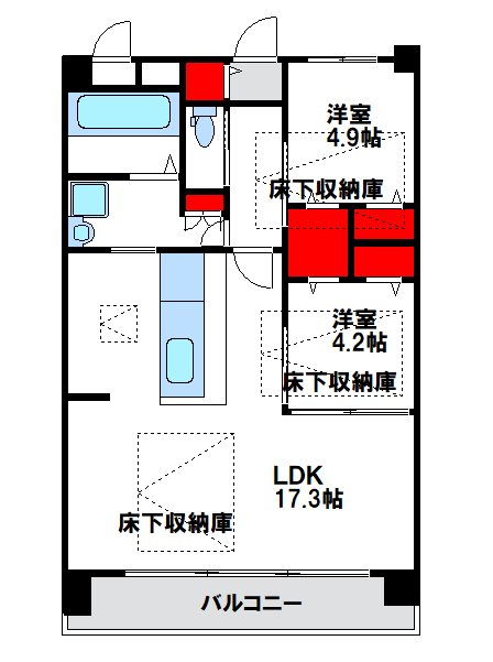 RENACE(ルネス)福間駅前A 303号室 間取り