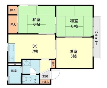 メゾン・フルールE 間取り図
