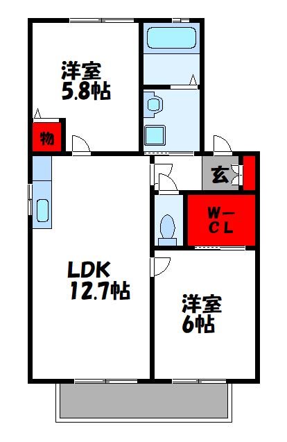 サンフォレストC 207号室 間取り