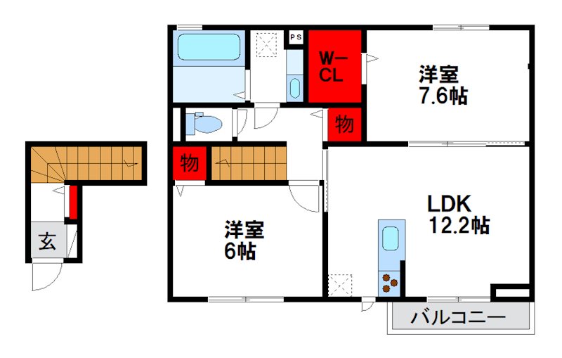 TORISIA花見が丘 205号室 間取り