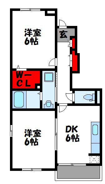 プティアンジュⅢ 102号室 間取り