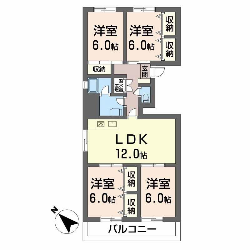 イトーピア西新マンション 間取り図