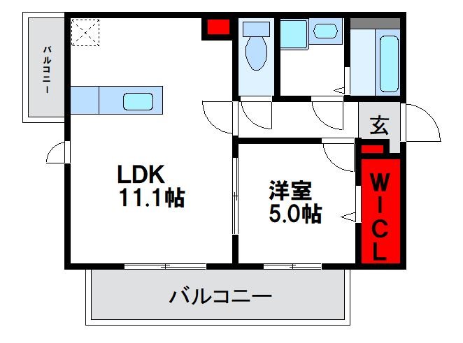 Elegance　Ace 101号室 間取り