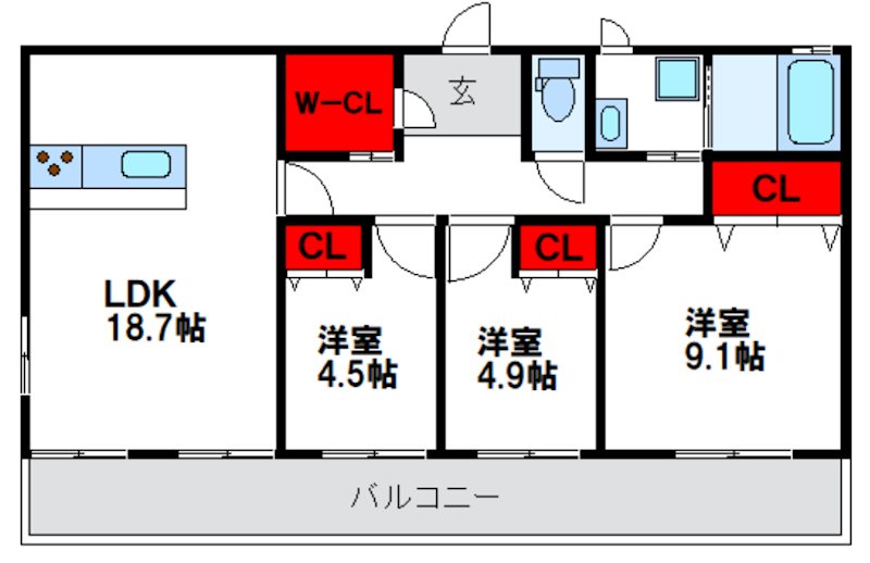 YAMATO HILL 501号室 間取り