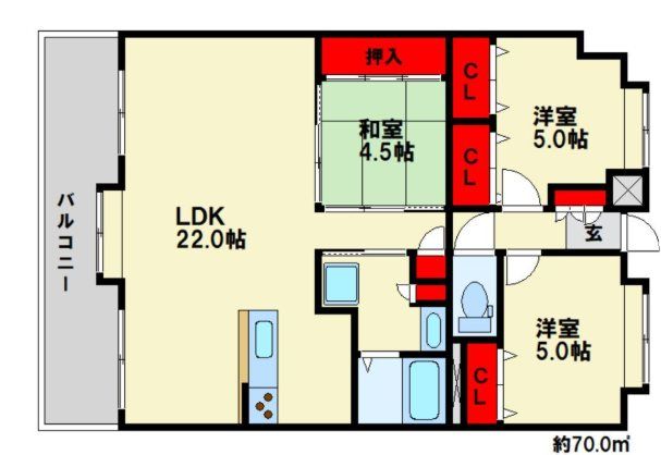 ＪＧＭベリチュード箱崎公園セカンドステージ 間取り図