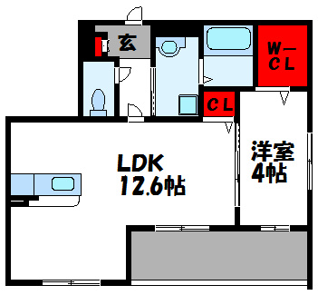 ベルオロール古賀ししぶ 501号室 間取り