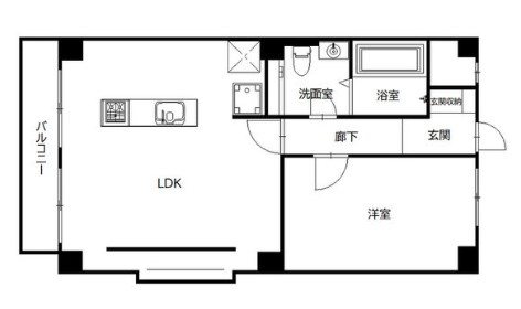 フローラ薬院 間取り図
