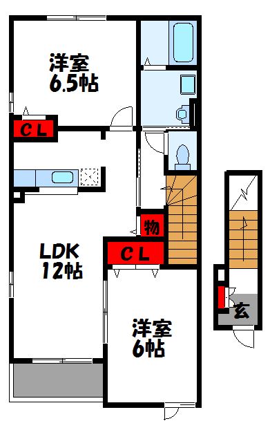 ウイング宗像 Ａ  間取り