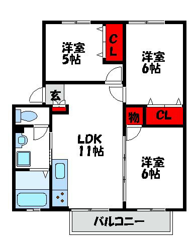 サンビレッジ福間 間取り