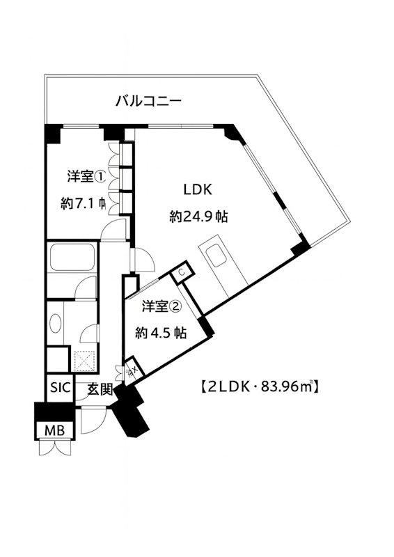 ザ・パークハウス福岡タワーズWEST 間取り