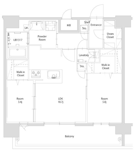 エンクレスト博多PARKSIDE 間取り