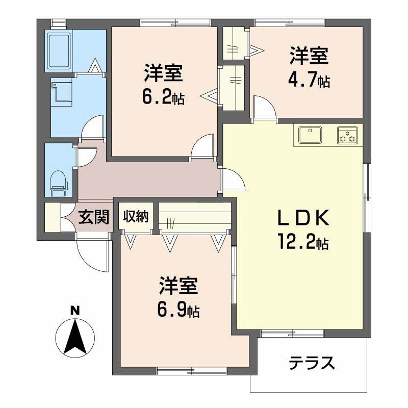 コートヴェール南片江ⅡK 間取り