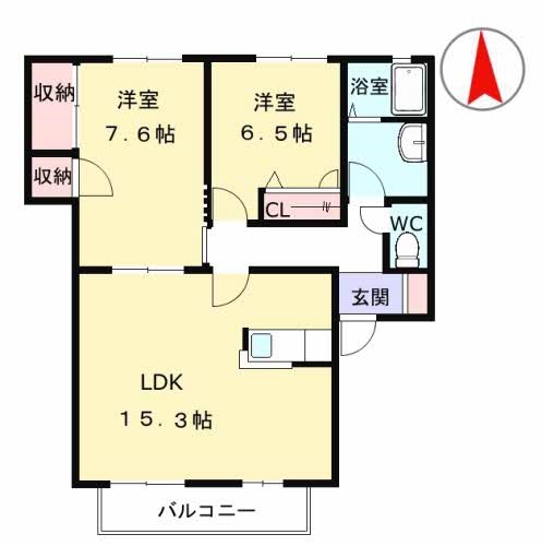 コートヴェール南片江ⅡJ棟 間取り
