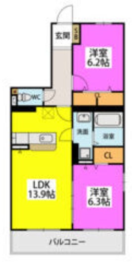 GRAN GRACE久留米南Ⅱ 間取り
