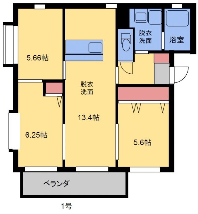 アネーロ城南Ⅱ 間取り