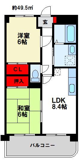 ミドール南ヶ丘 間取り