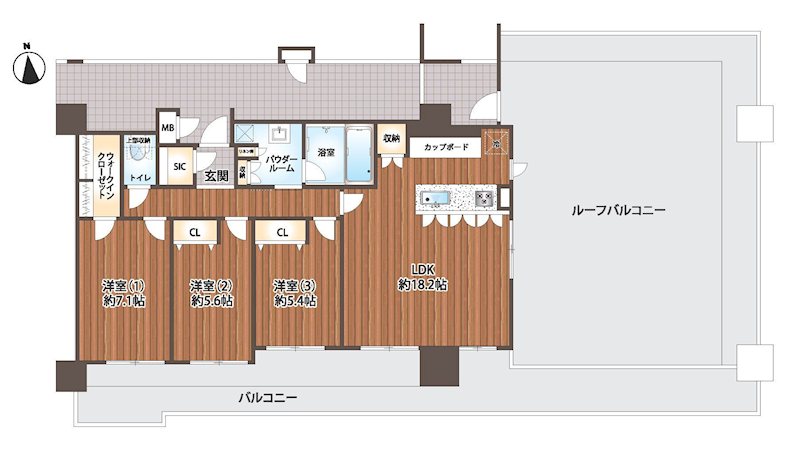 ランドアーク福間 間取り