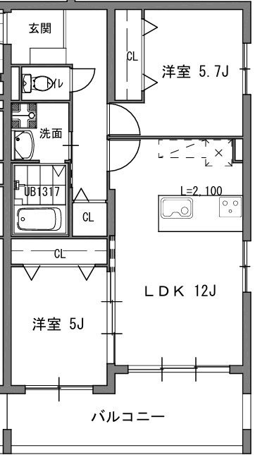 福岡県福津市西福間３丁目 間取り