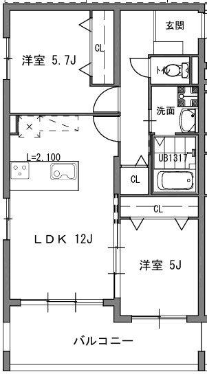 福岡県福津市西福間３丁目 間取り