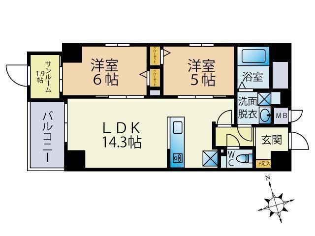 Odaki Bldg OTEMON 間取り