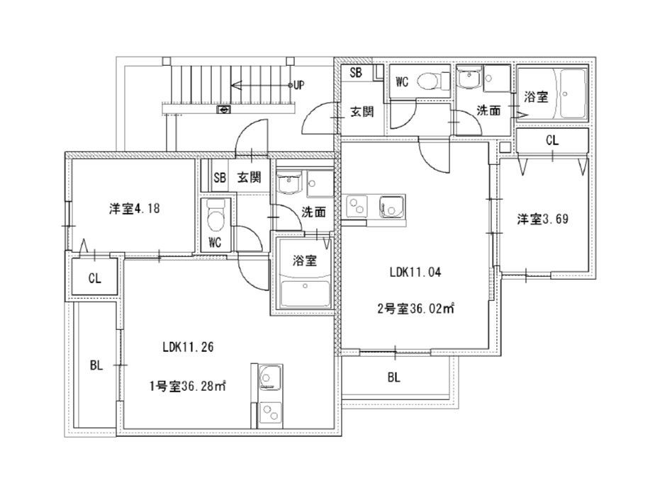 サニーガーデン片江 間取り