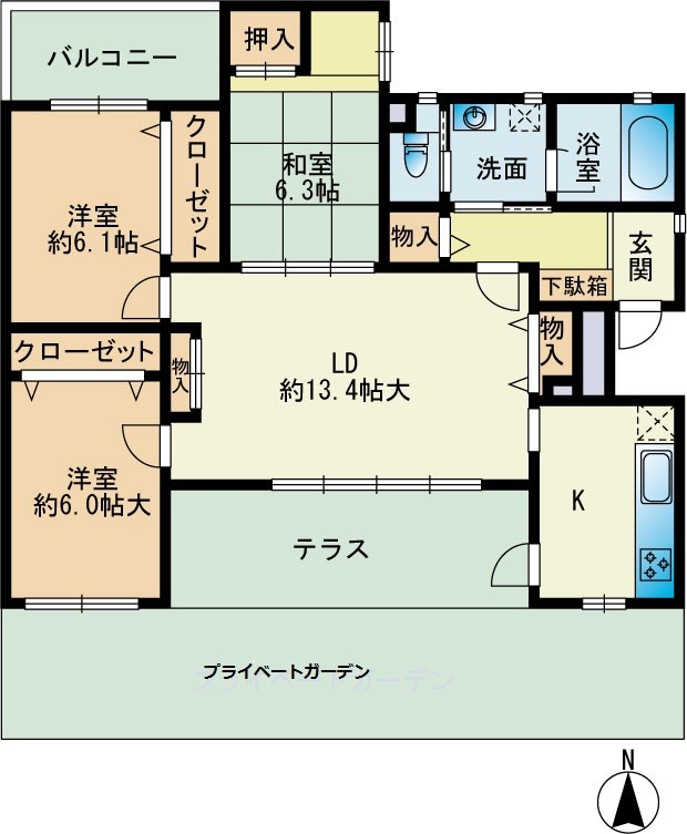 カルシア小戸ナチュア 間取り