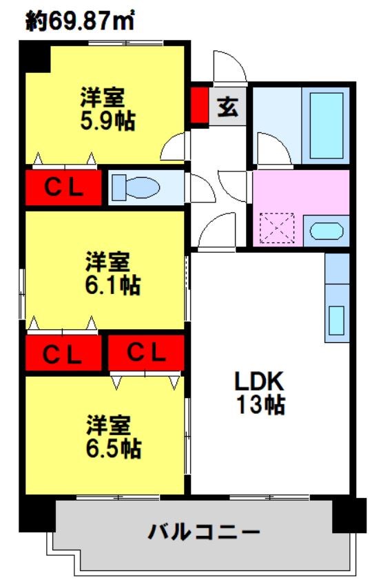ルネス旭 間取り