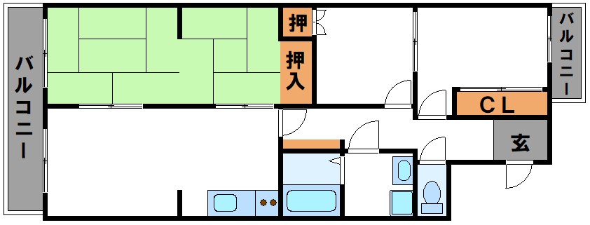 グリーンマンション長尾 間取り