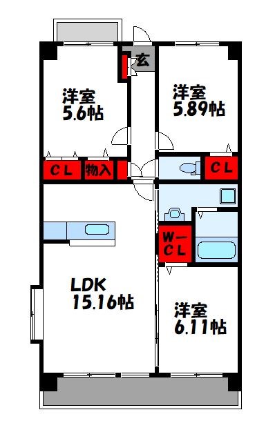 エーデルピオーネ 間取り