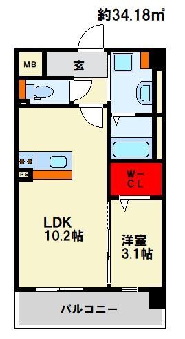 福岡県福岡市南区向野１丁目 間取り