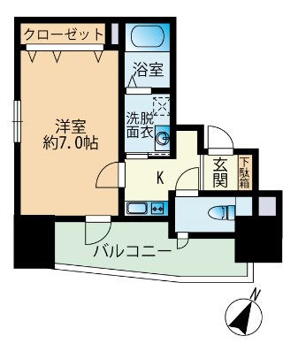 サニークレスト渡辺通 間取り