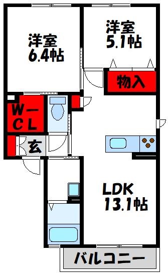 プリマベーラⅡ B棟A 間取り